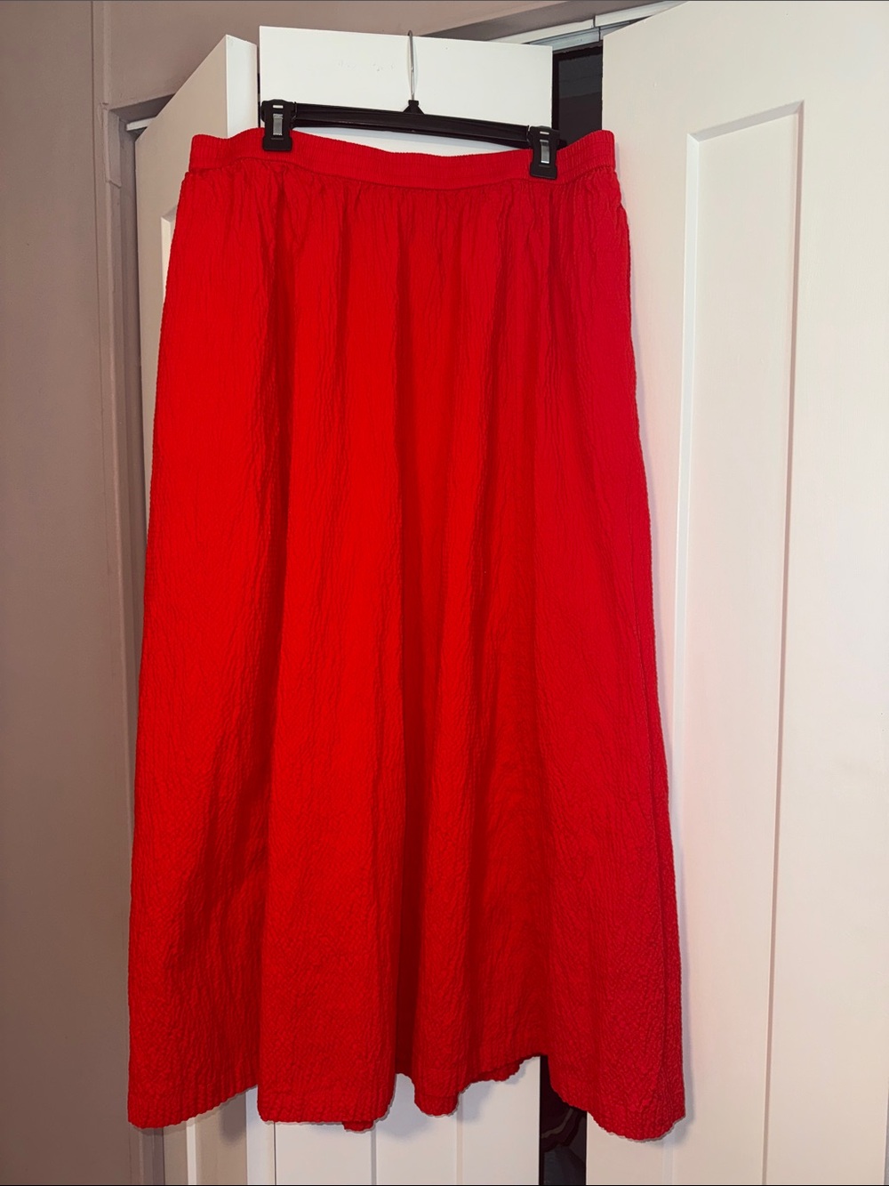 a new day Red Women's Midi Skirt - Classic A-Line Size XL